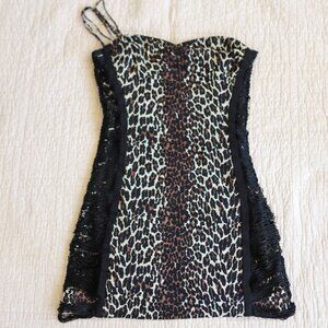Nicholson Cheetah Print Body-con Dress SMALL
